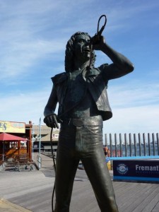 Bon Scott statue in Fremantle, WA