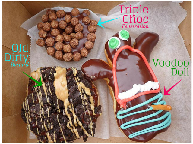 Voodoo Doughnut selection