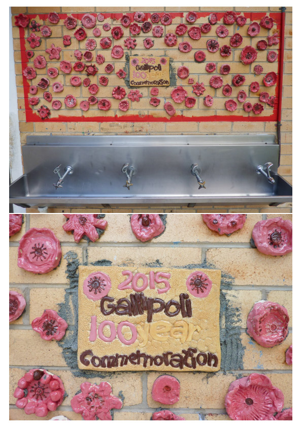 A lovely tribute at the bubblers - Camp Hill State School, Brisbane
