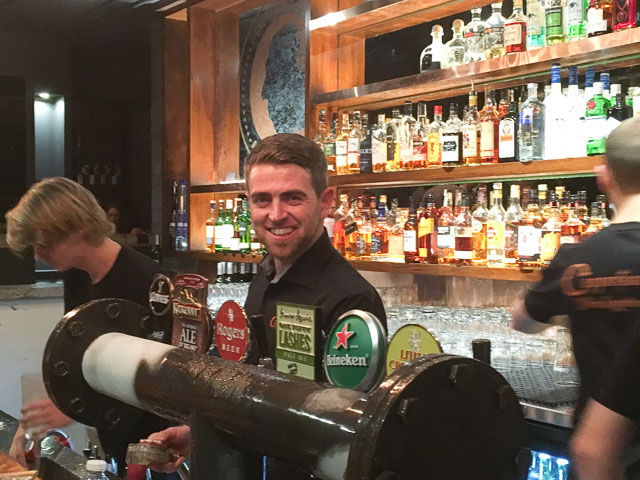 bar man at copperface jacks pub