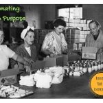 four women volunteers pack parcels for the red cross to be sent to sick and wounded service men and women during world war two