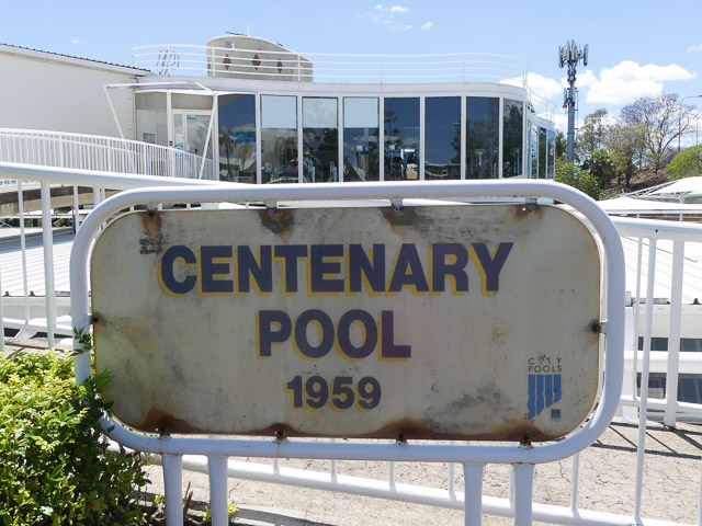 sign for centenary pool