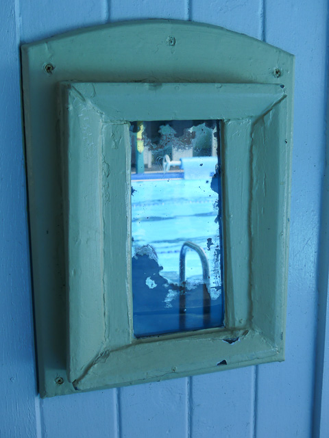 original mirror in the spring hill baths dating back to 1886