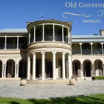 Beautiful sandstone Old Government House in the grounds of QUT, Brisbane